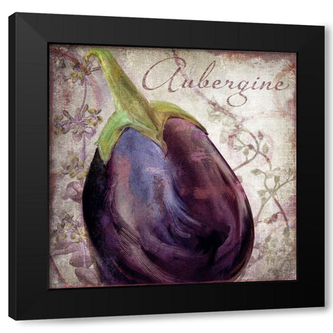 Legumes Francais I Black Modern Wood Framed Art Print by Sasha