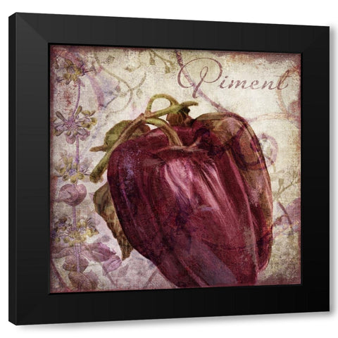 Legumes Francais III Black Modern Wood Framed Art Print by Sasha