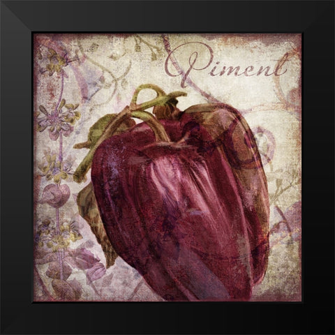 Legumes Francais III Black Modern Wood Framed Art Print by Sasha