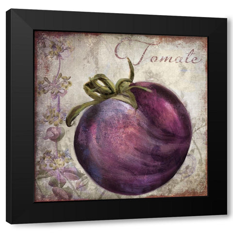 Legumes Francais V Black Modern Wood Framed Art Print by Sasha