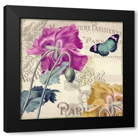 Petals of Paris III Black Modern Wood Framed Art Print with Double Matting by Sasha