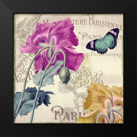 Petals of Paris III Black Modern Wood Framed Art Print by Sasha