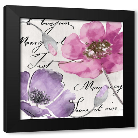 Fleurs de France I Black Modern Wood Framed Art Print by Sasha