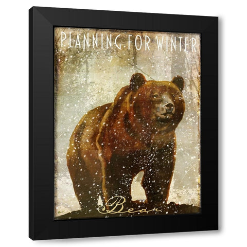 Winter Game Three Black Modern Wood Framed Art Print with Double Matting by Sasha