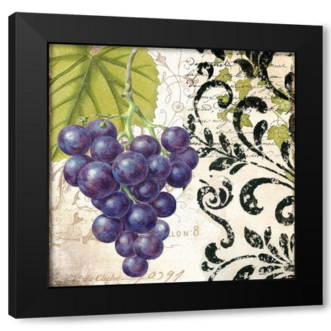 Les Fruits Jardin II Black Modern Wood Framed Art Print by Sasha