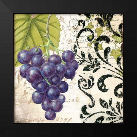 Les Fruits Jardin II Black Modern Wood Framed Art Print by Sasha