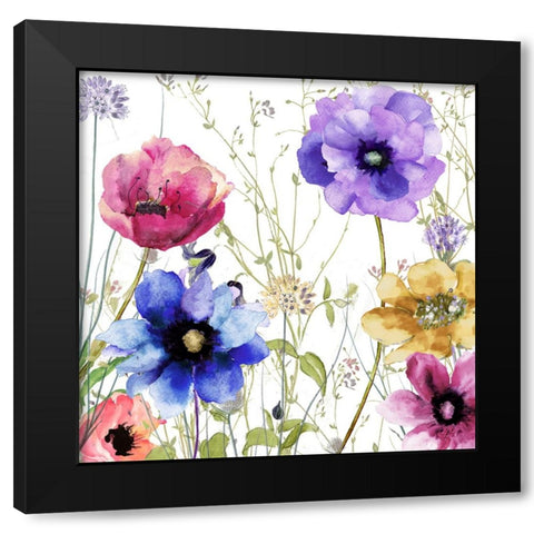 Summer Diary II Black Modern Wood Framed Art Print with Double Matting by Sasha
