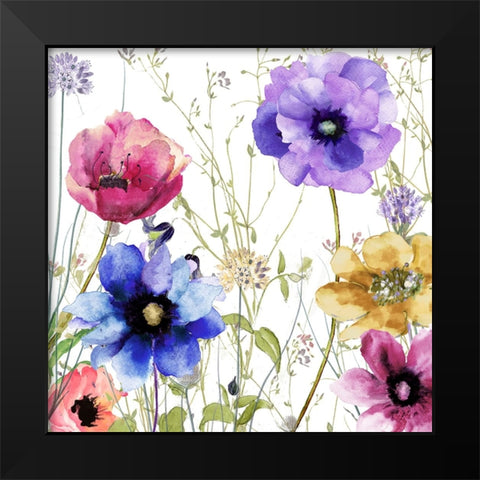 Summer Diary II Black Modern Wood Framed Art Print by Sasha