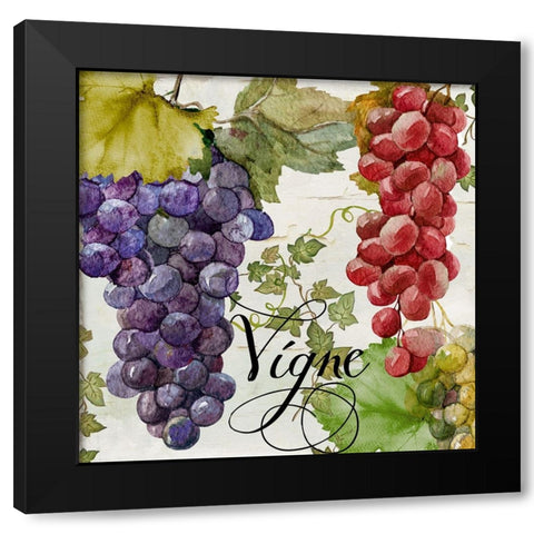 Wines of Paris I Black Modern Wood Framed Art Print with Double Matting by Sasha