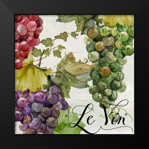 Wines of Paris II Black Modern Wood Framed Art Print by Sasha