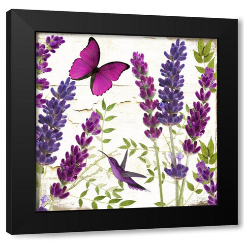 Lavande II Black Modern Wood Framed Art Print with Double Matting by Sasha