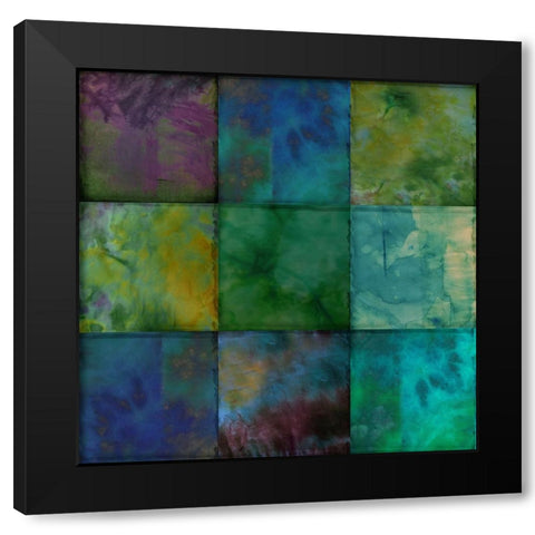 Fabric Squared I Black Modern Wood Framed Art Print with Double Matting by Sasha