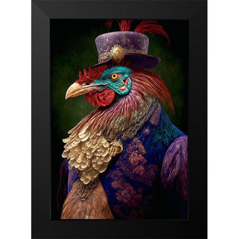 Coloratura II Black Modern Wood Framed Art Print by Sasha