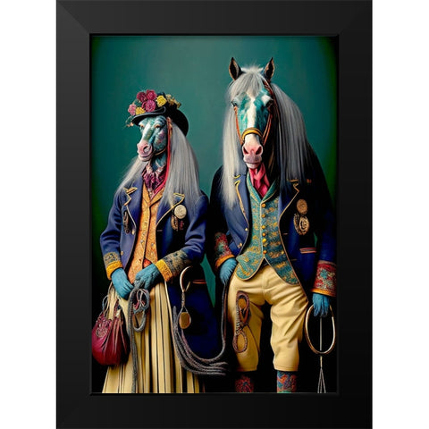 Coloratura XV Black Modern Wood Framed Art Print by Sasha