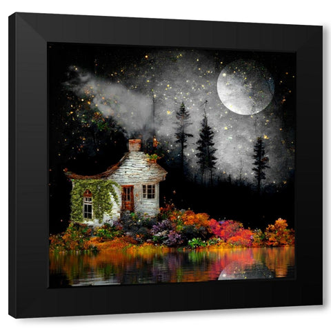 Fairy Forest II Black Modern Wood Framed Art Print by Sasha