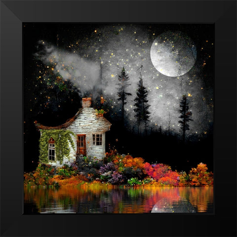Fairy Forest II Black Modern Wood Framed Art Print by Sasha