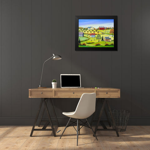 A Fine Autumn Day Black Modern Wood Framed Art Print by Mark, Sharon