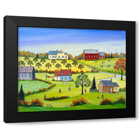 A Fine Autumn Day Black Modern Wood Framed Art Print with Double Matting by Mark, Sharon