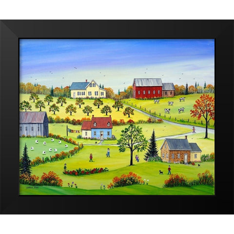 A Fine Autumn Day Black Modern Wood Framed Art Print by Mark, Sharon