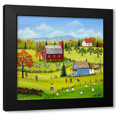 A Nice Autumn Day Black Modern Wood Framed Art Print with Double Matting by Mark, Sharon