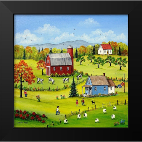 A Nice Autumn Day Black Modern Wood Framed Art Print by Mark, Sharon