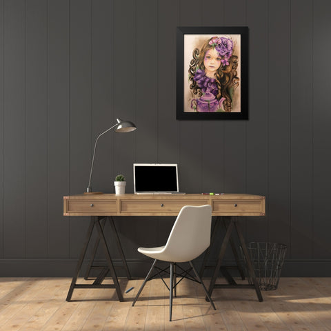 Lavender - Tea Series Black Modern Wood Framed Art Print by Sheena Pike Art