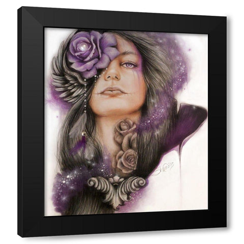 Sweet Sorrow - Malevolent Collection Black Modern Wood Framed Art Print by Sheena Pike Art