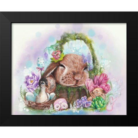 Dreaming of Spring Black Modern Wood Framed Art Print by Sheena Pike Art
