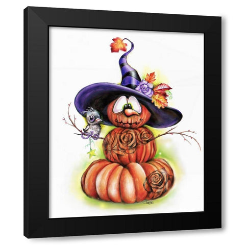 Jack O Man 2 Black Modern Wood Framed Art Print with Double Matting by Sheena Pike Art