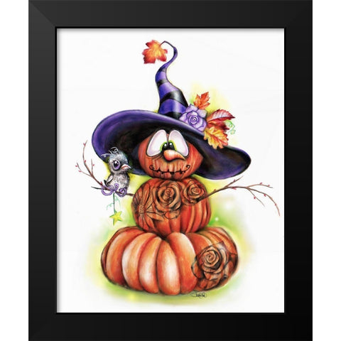 Jack O Man 2 Black Modern Wood Framed Art Print by Sheena Pike Art