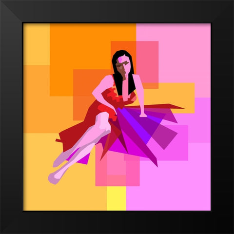 Female001 Black Modern Wood Framed Art Print by Pansanit, Surapol