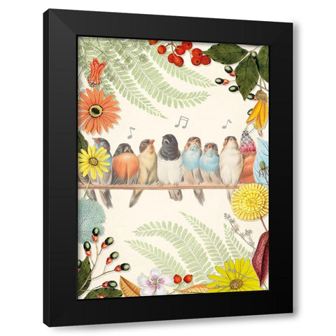 Tweet Black Modern Wood Framed Art Print by The Font Diva