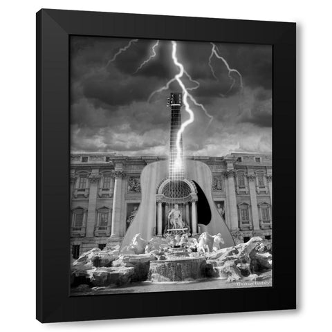 Striking A Chord Black Modern Wood Framed Art Print by Barbey, Thomas