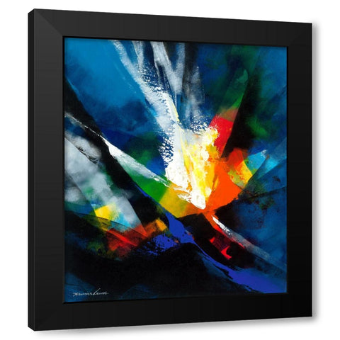 Joyful III Black Modern Wood Framed Art Print with Double Matting by Leung, Thomas