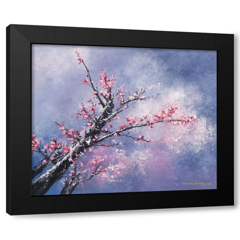 Blossom Season Black Modern Wood Framed Art Print by Leung, Thomas