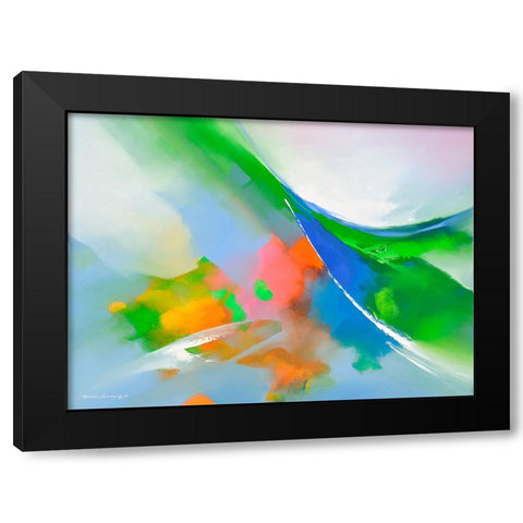 The Essence of Light Black Modern Wood Framed Art Print by Leung, Thomas