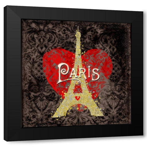 Paris II Black Modern Wood Framed Art Print by Lavoie, Tina