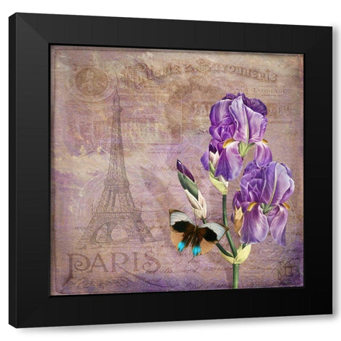Ville de Paris II Black Modern Wood Framed Art Print with Double Matting by Lavoie, Tina