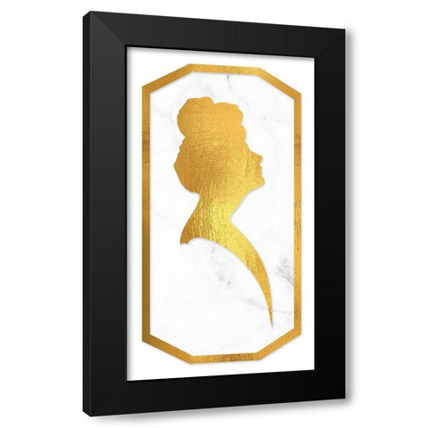 Gibson Girl Cameo Long right Black Modern Wood Framed Art Print with Double Matting by Lavoie, Tina