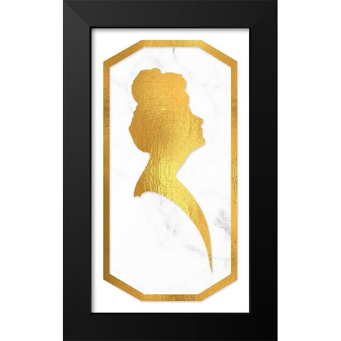 Gibson Girl Cameo Long right Black Modern Wood Framed Art Print by Lavoie, Tina