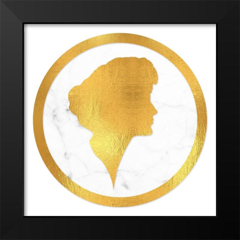 Gibson Girl Cameo right Black Modern Wood Framed Art Print by Lavoie, Tina