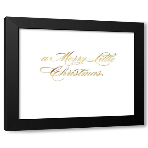 Park Avenue a Merry Little Christmas inside card copy Black Modern Wood Framed Art Print by Lavoie, Tina
