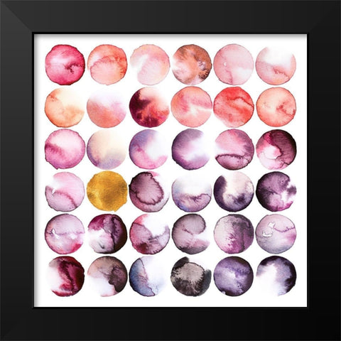 Dab I Black Modern Wood Framed Art Print by Lavoie, Tina