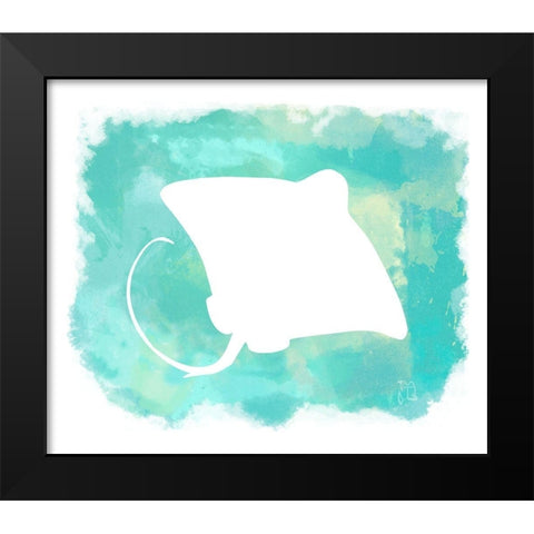Heart of the Sea Manta Ray Black Modern Wood Framed Art Print by Lavoie, Tina