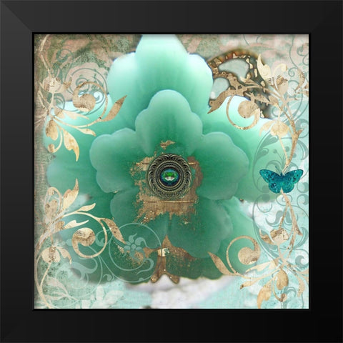 Gilded Sakura Black Modern Wood Framed Art Print by Lavoie, Tina
