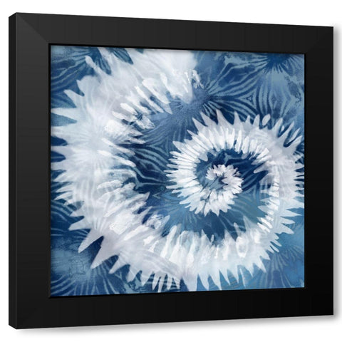 Indigo Tie Dye I Black Modern Wood Framed Art Print by Lavoie, Tina