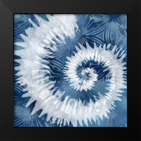 Indigo Tie Dye I Black Modern Wood Framed Art Print by Lavoie, Tina