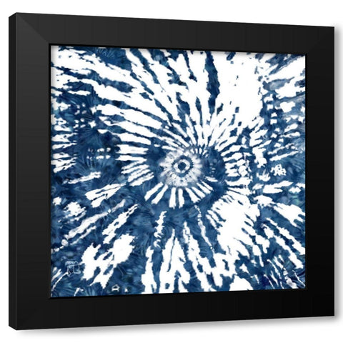 Indigo Tie Dye II Black Modern Wood Framed Art Print by Lavoie, Tina