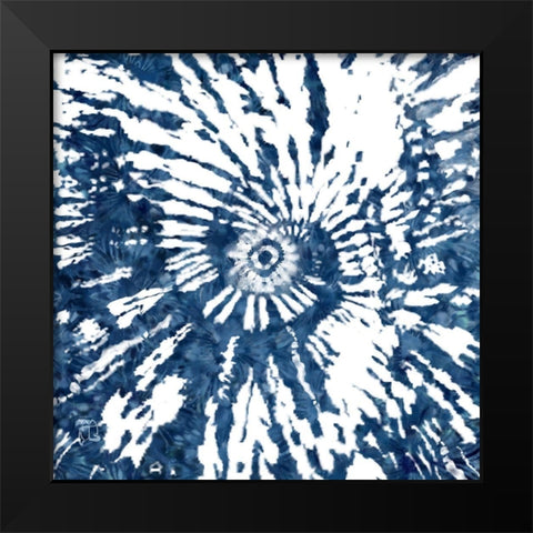 Indigo Tie Dye II Black Modern Wood Framed Art Print by Lavoie, Tina