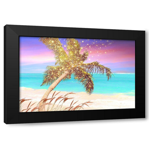 Starlight Beach Black Modern Wood Framed Art Print by Lavoie, Tina